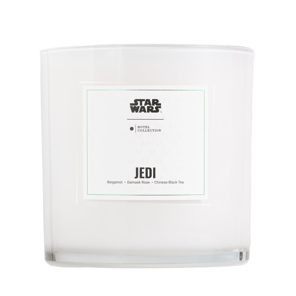 Hotel Collection Star Wars - Deluxe The Duel 55oz White Candle | Luxury Scented Candle Gift for Him | Room Decor Aesthetic | Essential Oil Aromatherapy Candles | Santal | Dim Amber | Musk | 300 Hours