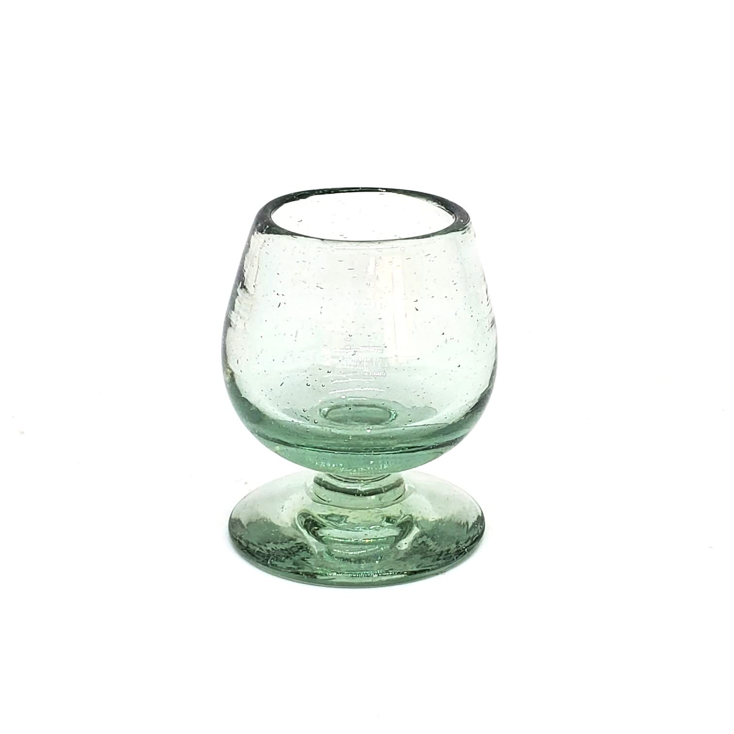 Clear 14 oz Drinking Glasses (set of 6), Hand Blown Mexican Glassware, Recycled Glass Drinking Glasses, Lead-Free, Cocktail Margarita Glasses, Wine Glasses, Shot Glasses, Whiskey Glasses (Drinking)