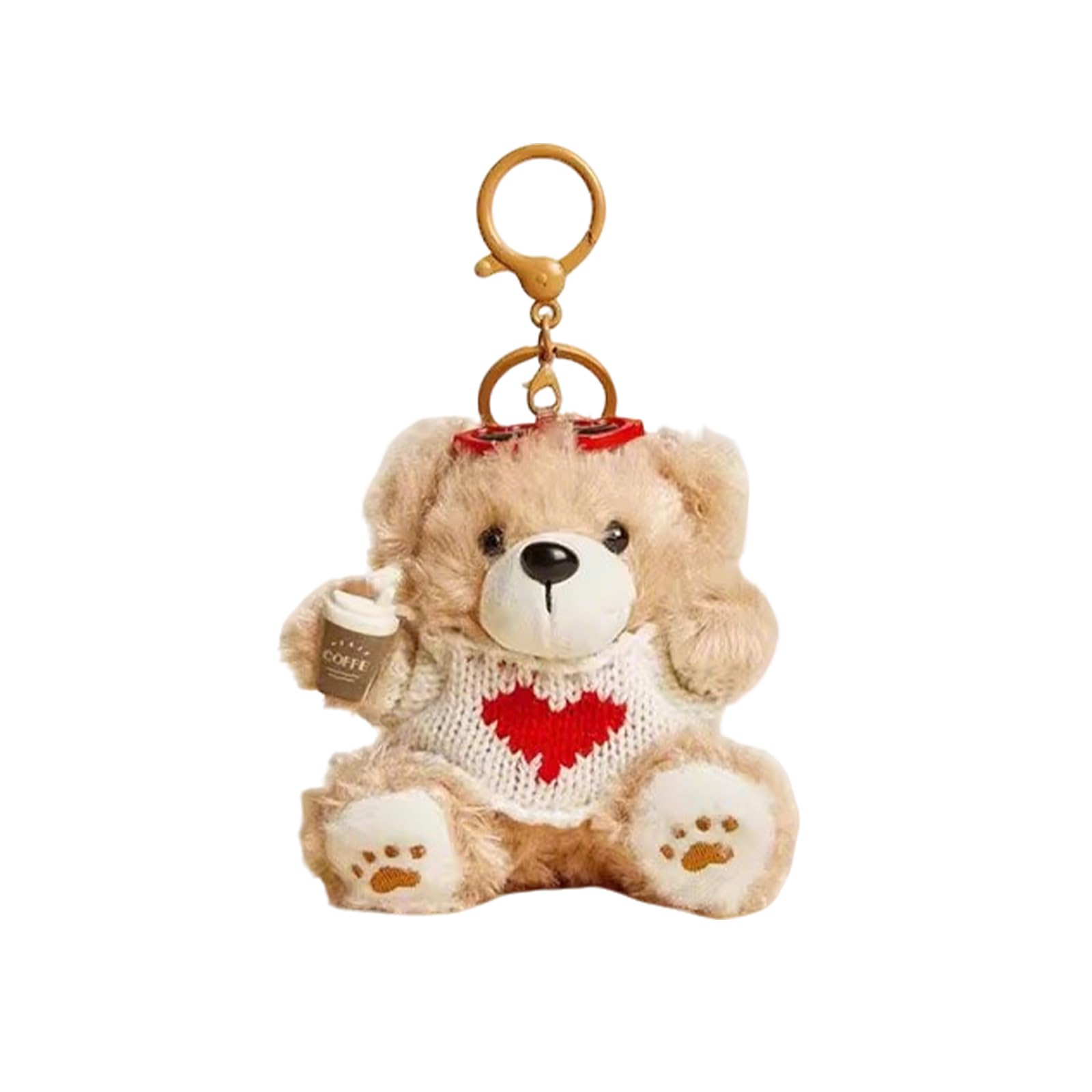 Cute Honey Bear Charms Keychain Kawaii,Purse Backpack Charms Accessories Key Chain for Women or Girls Bags