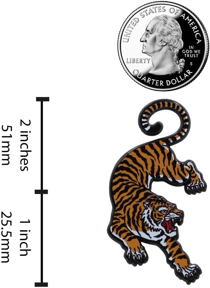 REAL SIC Siberian Tiger Pin - Premium Gold Plated Enamel Pins, Zoo Souvenir Animal Lapel Pin for Fitted Outfits, Made of Metal Tiger Brooch for Backpacks Jacket Hats, Ideal for Wildlife Enthusiasts