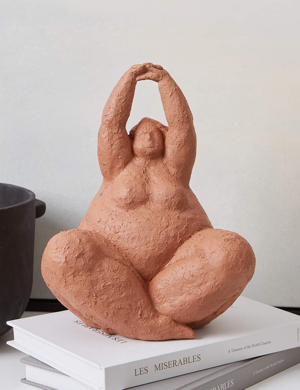 HAUCOZE Lady Sculpture Decor Woman Figurine Statue Modern Arts Gifts Polyresin 10 inch