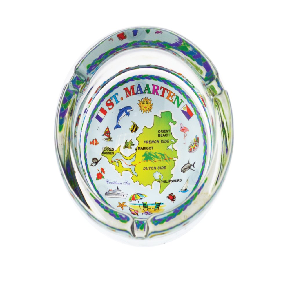 Ashtray Glass Florida Souvenir Gifts Ash Tray for Cigarette, Cigar, Ashes Holder, Florida State Map Gifts for Men & Women, Smoker Gifts (Florida)