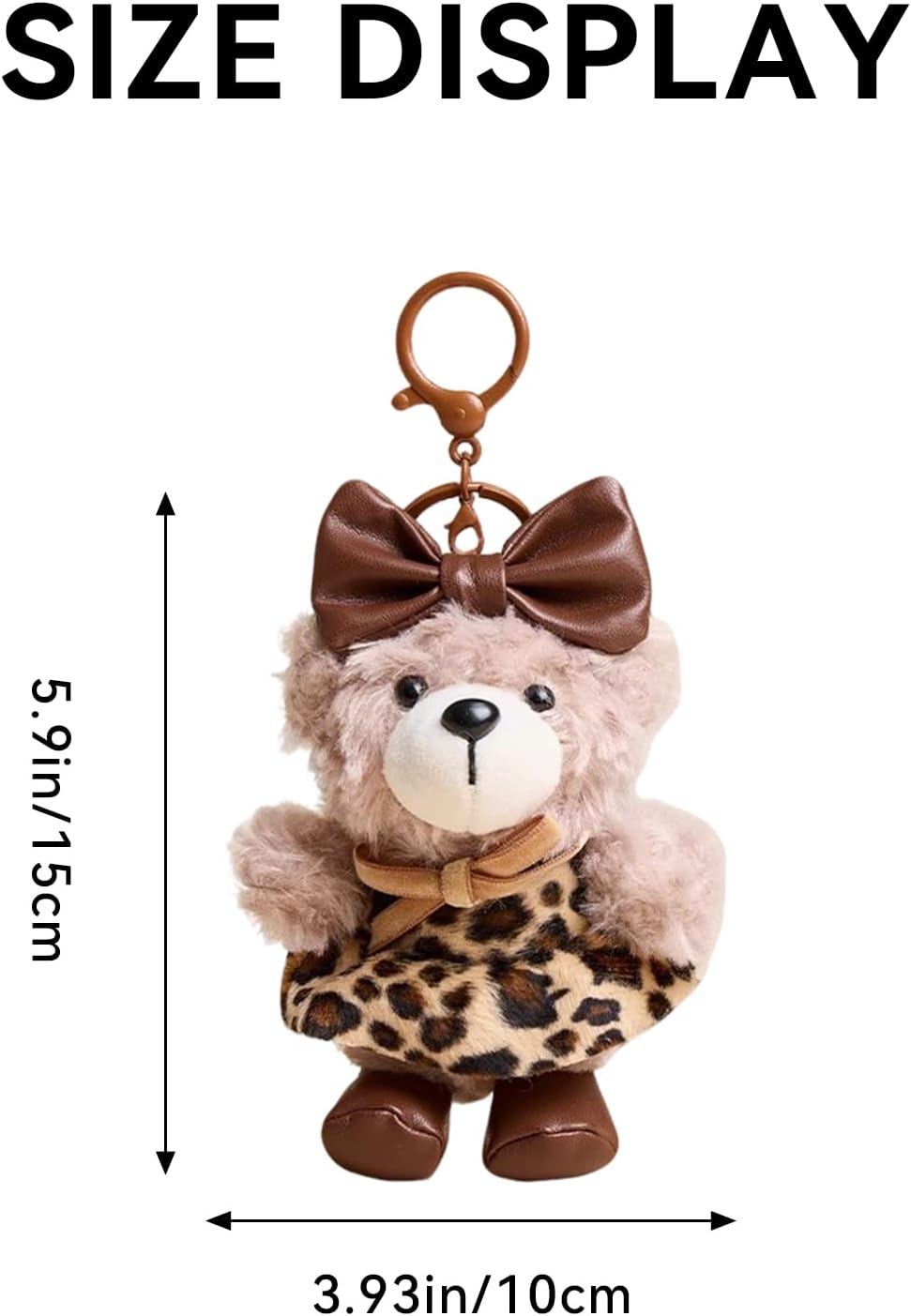 Cute Honey Bear Charms Keychain Kawaii,Purse Backpack Charms Accessories Key Chain for Women or Girls Bags