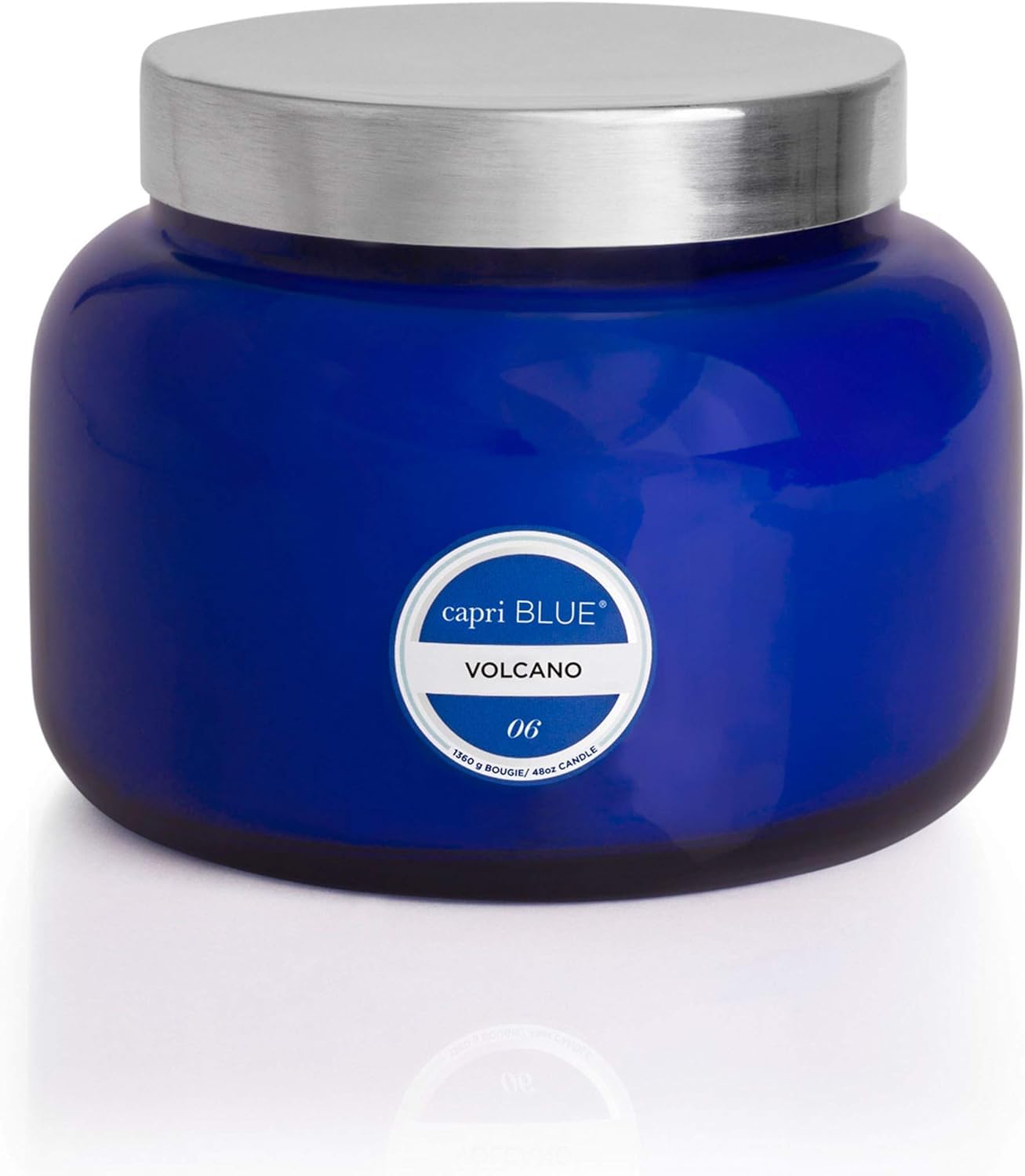 Capri Blue Volcano Scented Candles - Luxury Glass Jar Candles for Home Scented with Tropical Fruit & Sugared Citrus - Soy Wax Blend - Capri Blue Volcano - Jumbo White Color (48 oz)
