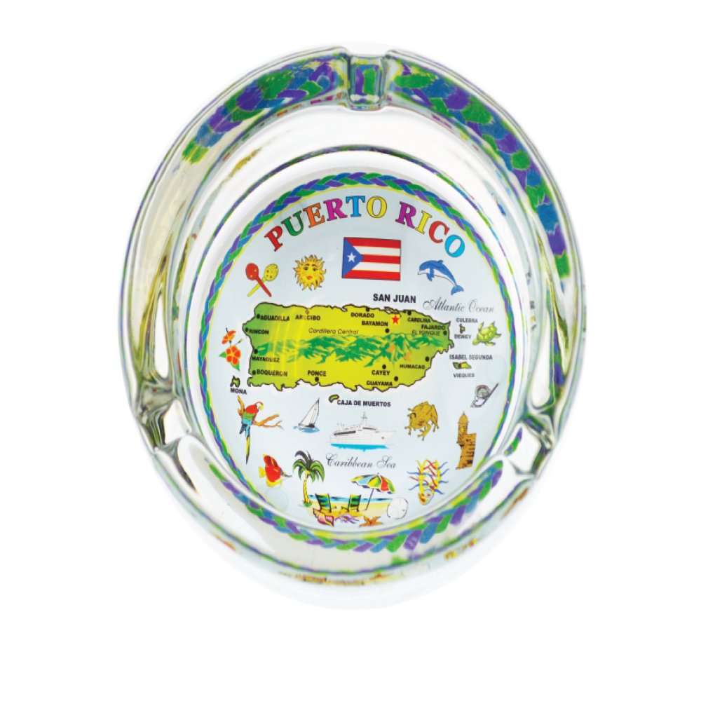 Ashtray Glass Florida Souvenir Gifts Ash Tray for Cigarette, Cigar, Ashes Holder, Florida State Map Gifts for Men & Women, Smoker Gifts (Florida)