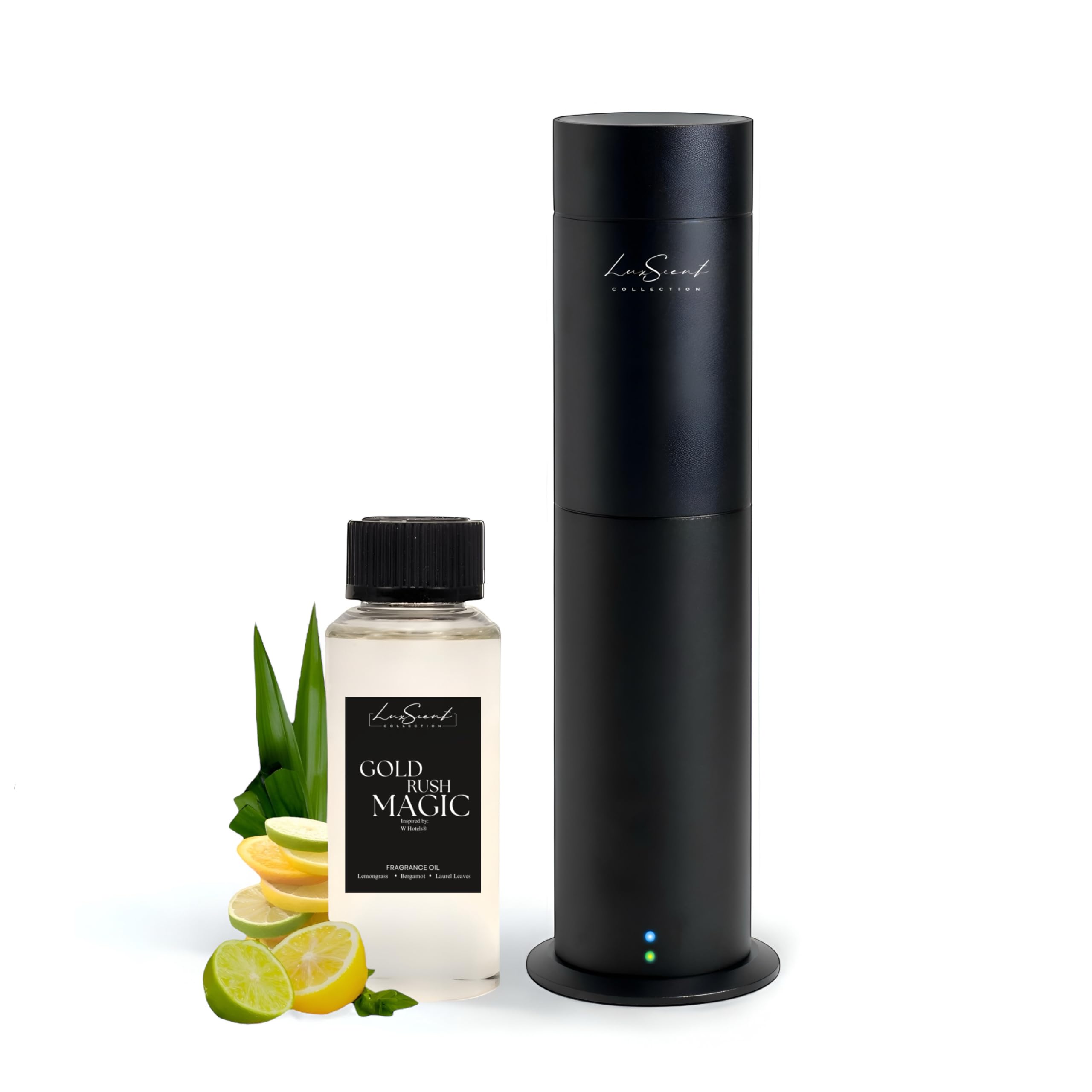 Aroma Scent Diffuser Starter Kit for Up to 1000SQ. FT. Coverage - 120ML Waterless Essential Oil Scent Included - Luxury Aroma Diffuser Ideal for Home, Office & Hotel (Black, Dream On)