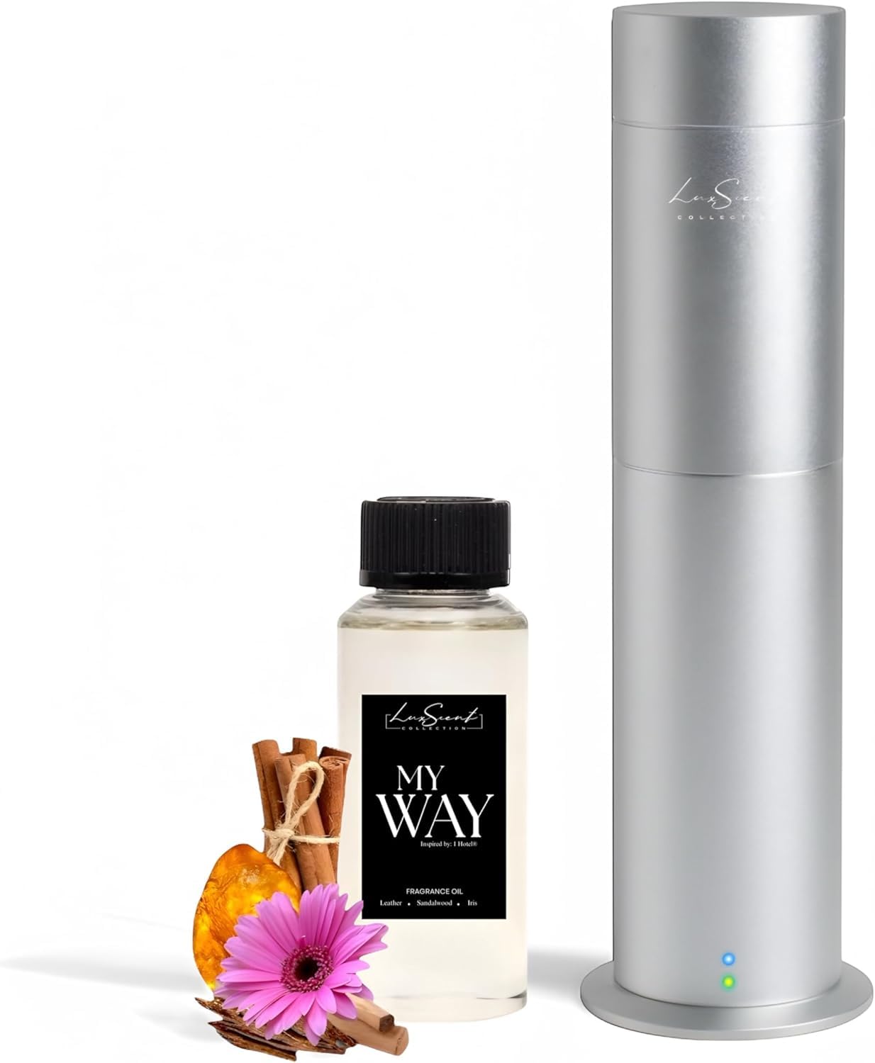 Aroma Scent Diffuser Starter Kit for Up to 1000SQ. FT. Coverage - 120ML Waterless Essential Oil Scent Included - Luxury Aroma Diffuser Ideal for Home, Office & Hotel (Black, Dream On)