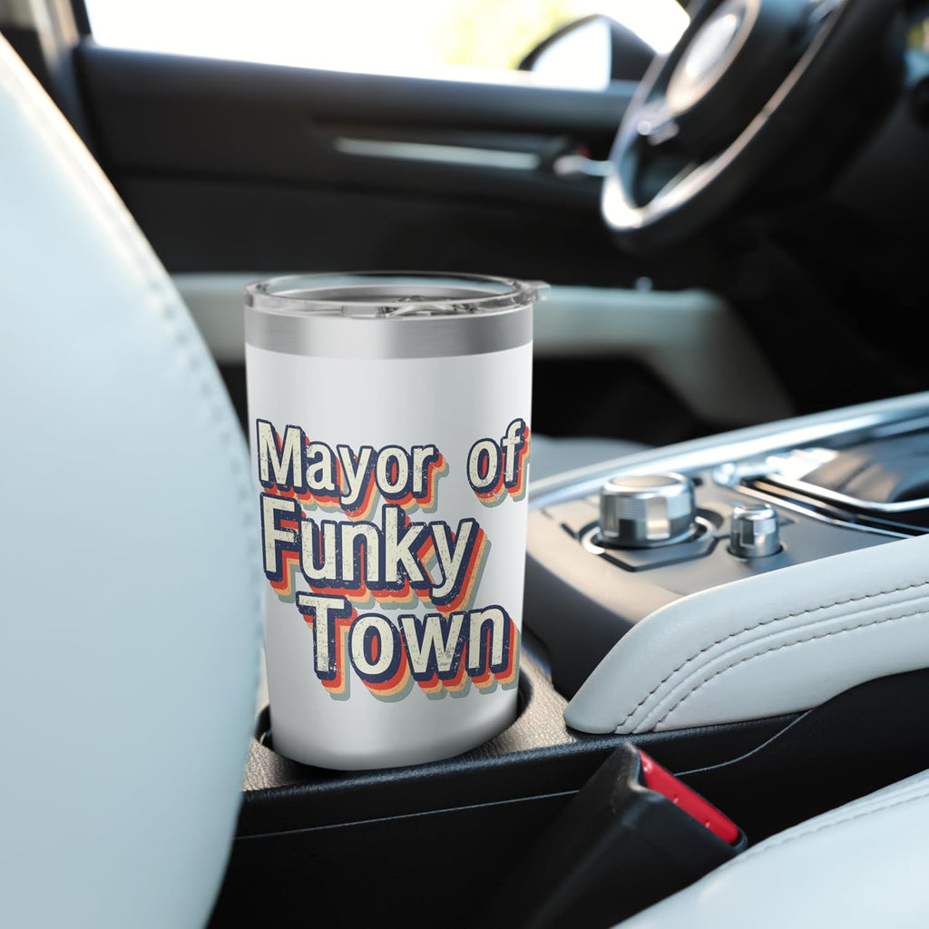 Mayor of Funky Town 1970s Dance Move Old Party Souvenir Stainless Steel Insulated Tumbler
