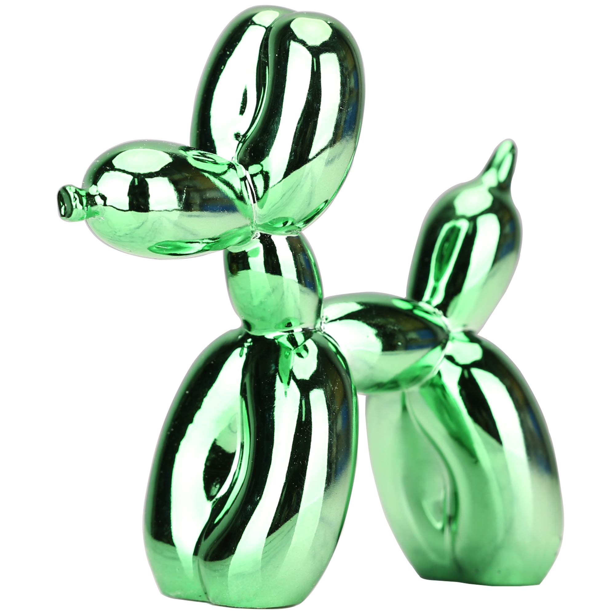 balloon dog sculpture modern home decor Collectible Figurines funky statues for bedroom trendy Animal living room decor Art resin decoration office standing deskdecor (11.8*11.8*4.7inch, pink)