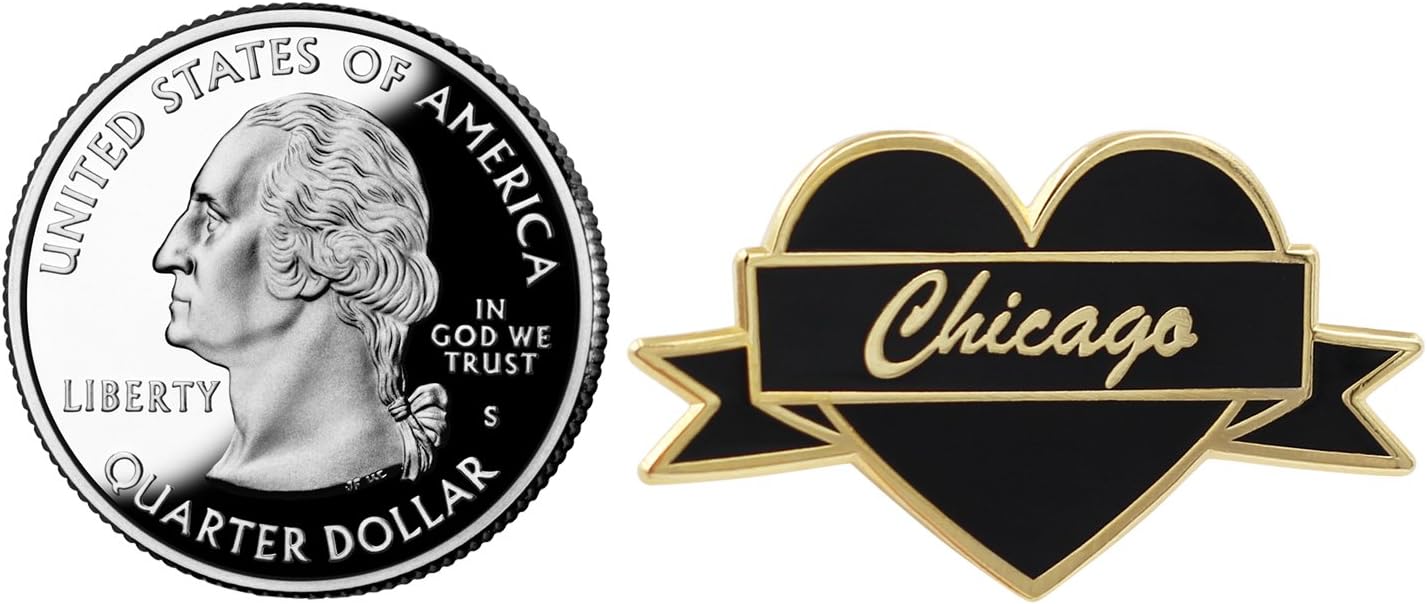 I Heart Atlanta Lapel Pin by Real Sic – I Love Atlanta Souvenir Pin for Jackets, Backpacks, Bags, Hats & Tops