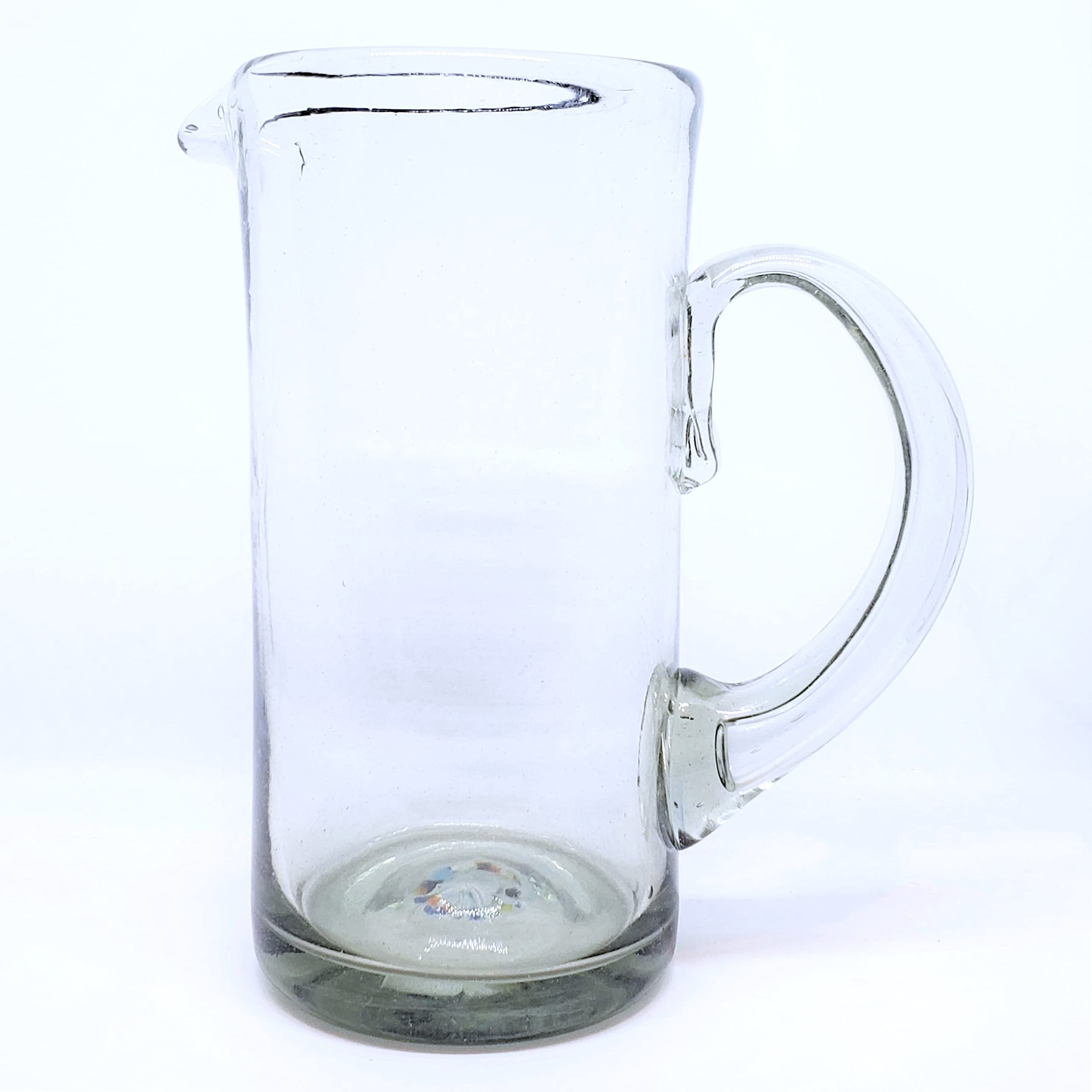 Clear 14 oz Drinking Glasses (set of 6), Hand Blown Mexican Glassware, Recycled Glass Drinking Glasses, Lead-Free, Cocktail Margarita Glasses, Wine Glasses, Shot Glasses, Whiskey Glasses (Drinking)