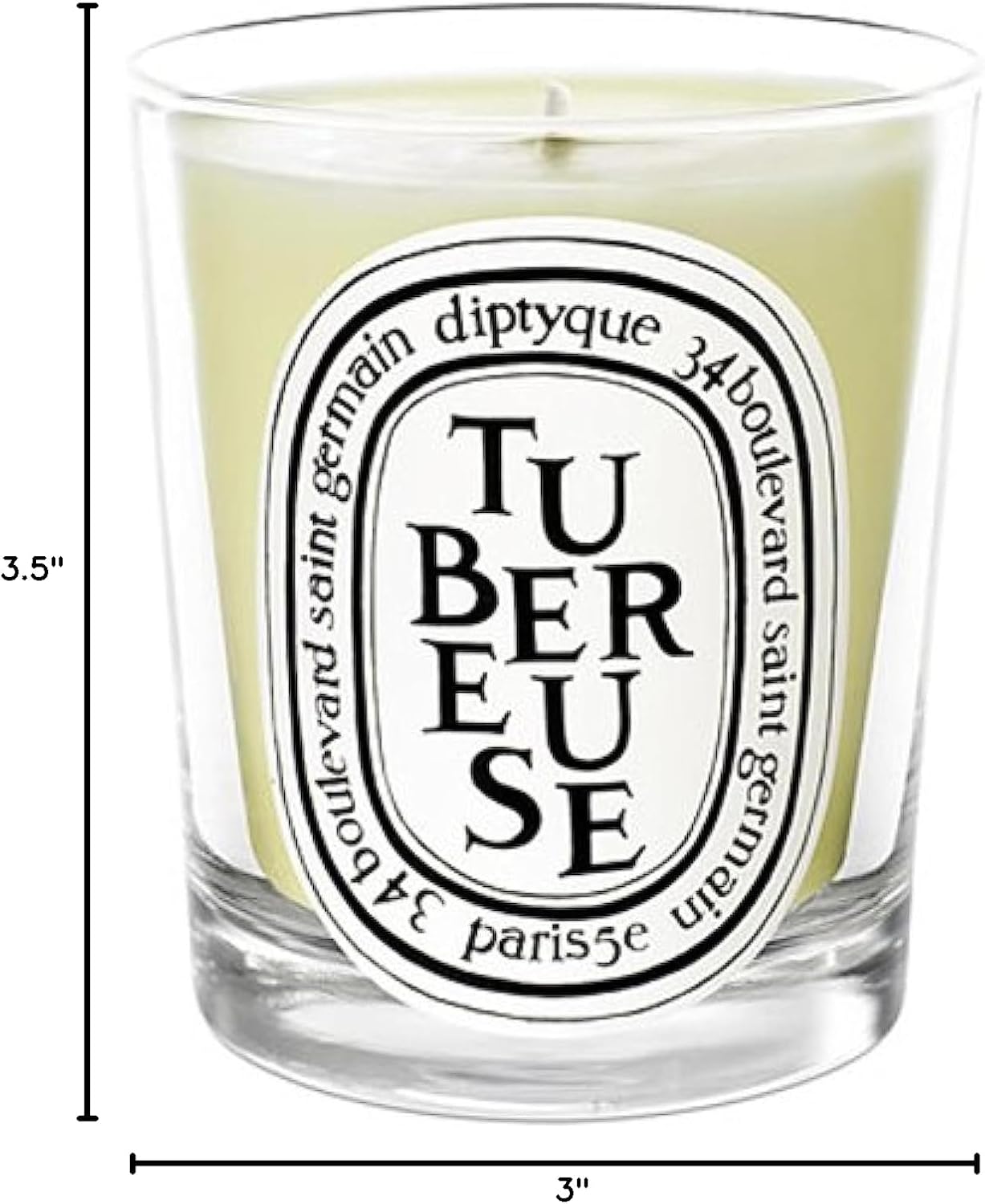 Diptyque Tubereuse Candle-6.5 oz., White (11033u), scented