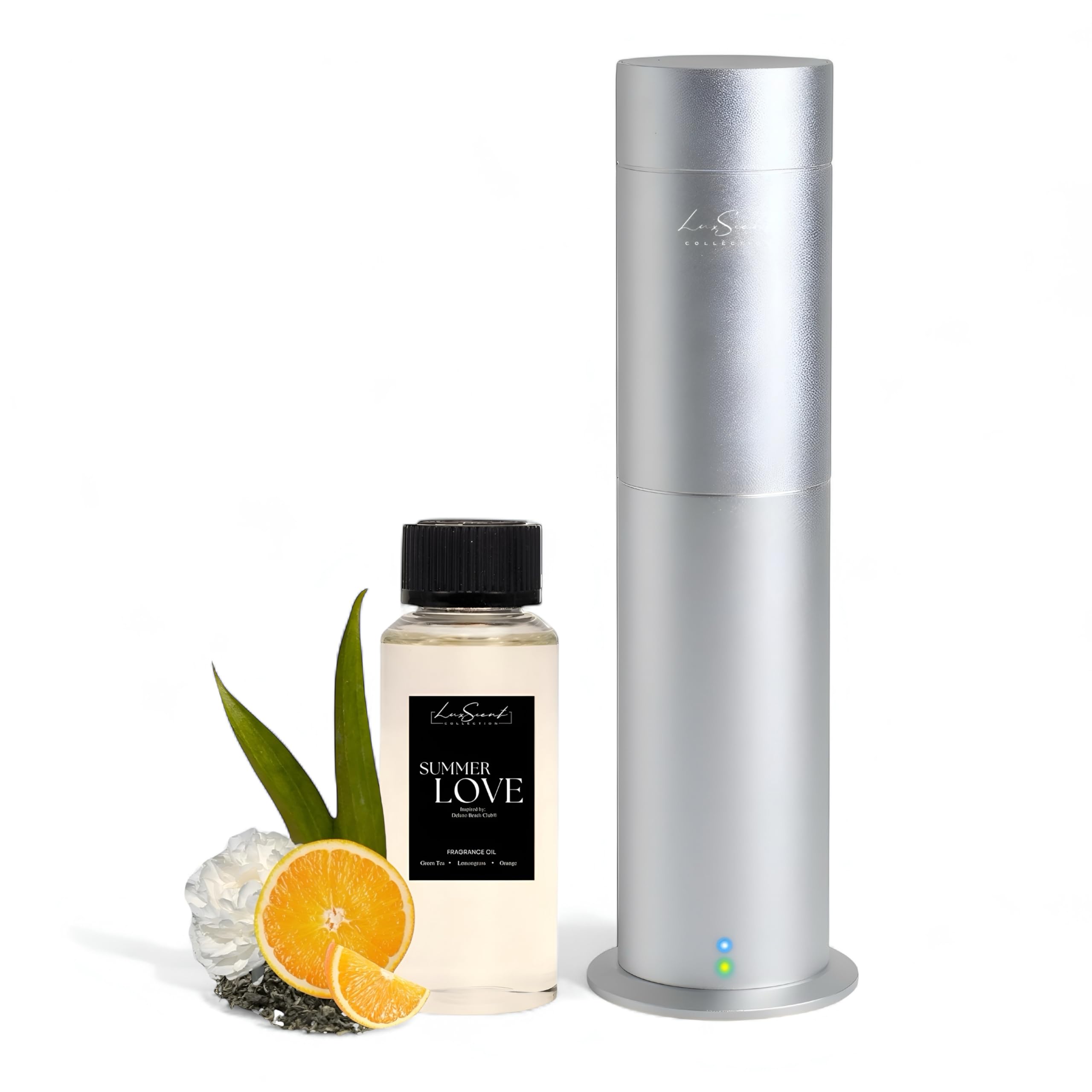 Aroma Scent Diffuser Starter Kit for Up to 1000SQ. FT. Coverage - 120ML Waterless Essential Oil Scent Included - Luxury Aroma Diffuser Ideal for Home, Office & Hotel (Black, Dream On)