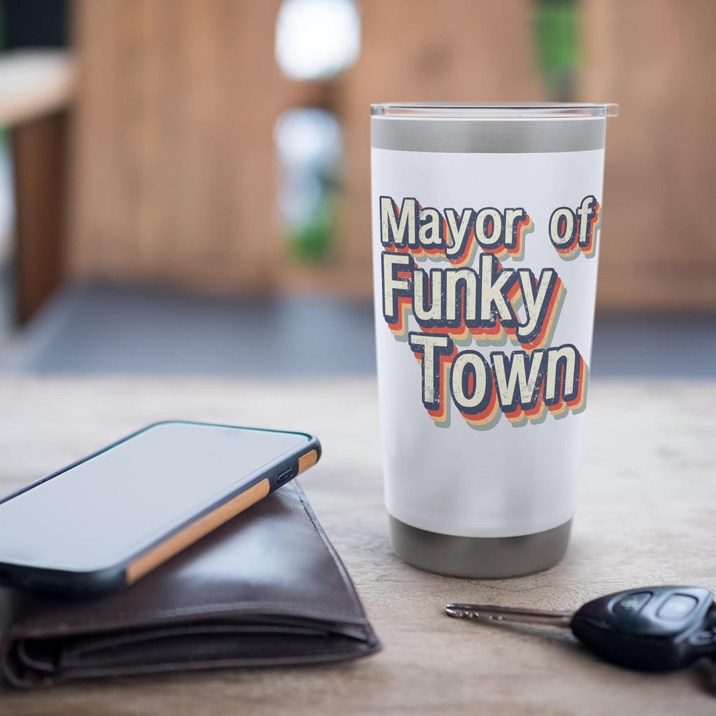 Mayor of Funky Town 1970s Dance Move Old Party Souvenir Stainless Steel Insulated Tumbler