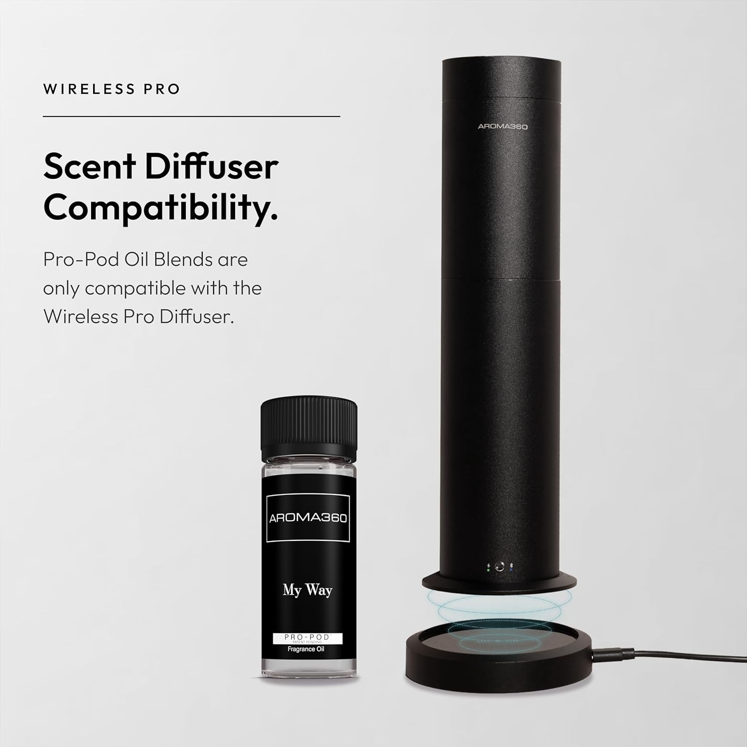 Aroma360 | My Way Pro-Pod Oil Blend | Luxury Hotel Inspired Diffuser Scent | Aromatherapy Scent Diffuser Oil | Tuscan Leather, Sandalwood and Iris 1.7 fl oz, 50 mL