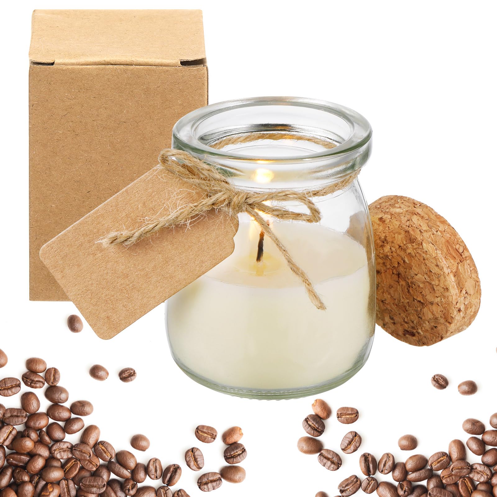 MTLEE 50 Pcs Fall Jar Candles Holiday Candle Gifts Natural Wax Jar with DIY Tag Cards Gift for Halloween Party Favor Home Supply Decor, Scents of Pumpkin