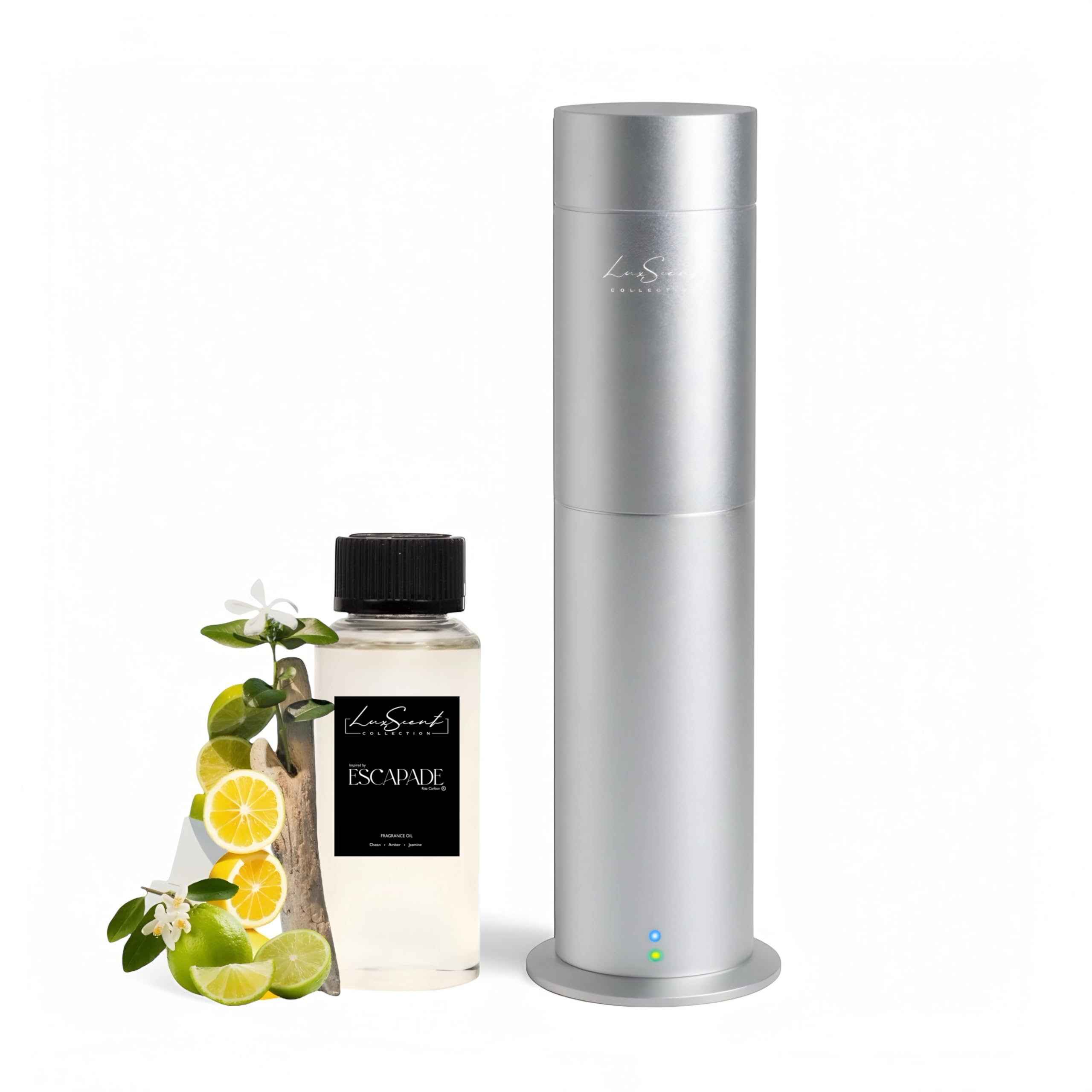 Aroma Scent Diffuser Starter Kit for Up to 1000SQ. FT. Coverage - 120ML Waterless Essential Oil Scent Included - Luxury Aroma Diffuser Ideal for Home, Office & Hotel (Black, Dream On)