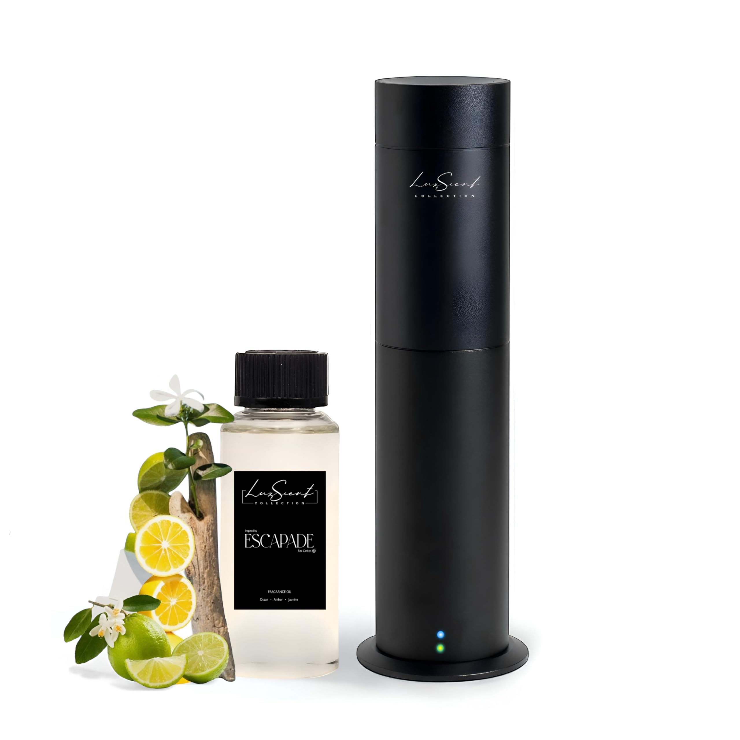 Aroma Scent Diffuser Starter Kit for Up to 1000SQ. FT. Coverage - 120ML Waterless Essential Oil Scent Included - Luxury Aroma Diffuser Ideal for Home, Office & Hotel (Black, Dream On)