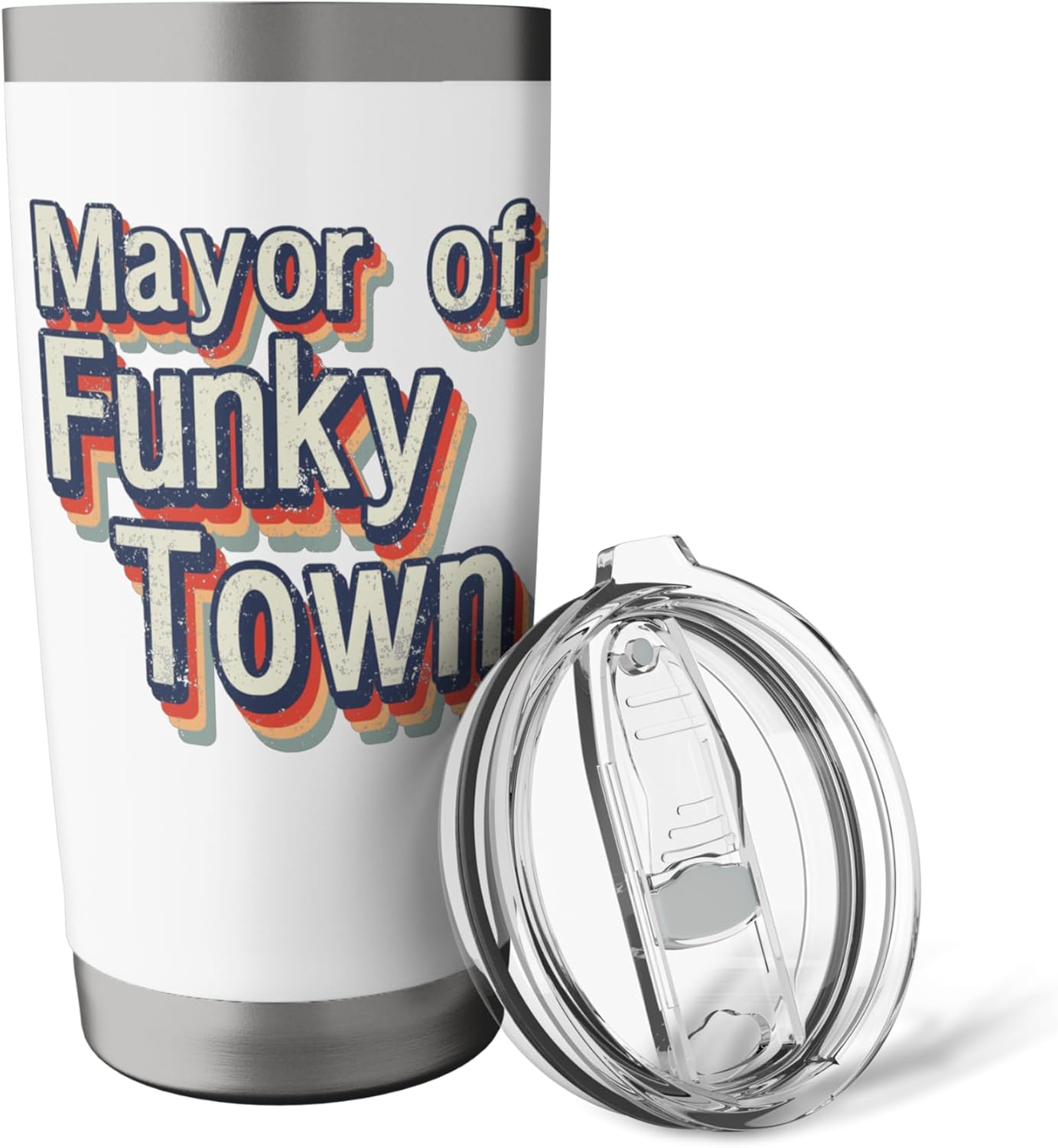 Mayor of Funky Town 1970s Dance Move Old Party Souvenir Stainless Steel Insulated Tumbler