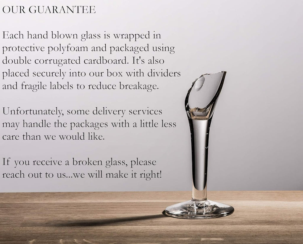 Hand Blown Mexican Drinking Glasses – Set of 6 Confetti Rock Tumbler Glasses (10 oz each)