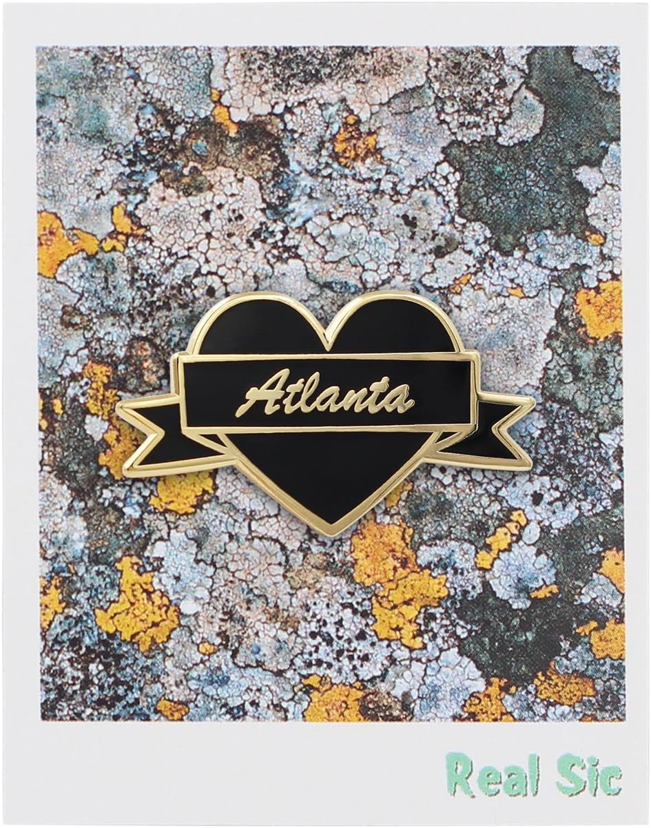 I Heart Atlanta Lapel Pin by Real Sic – I Love Atlanta Souvenir Pin for Jackets, Backpacks, Bags, Hats & Tops