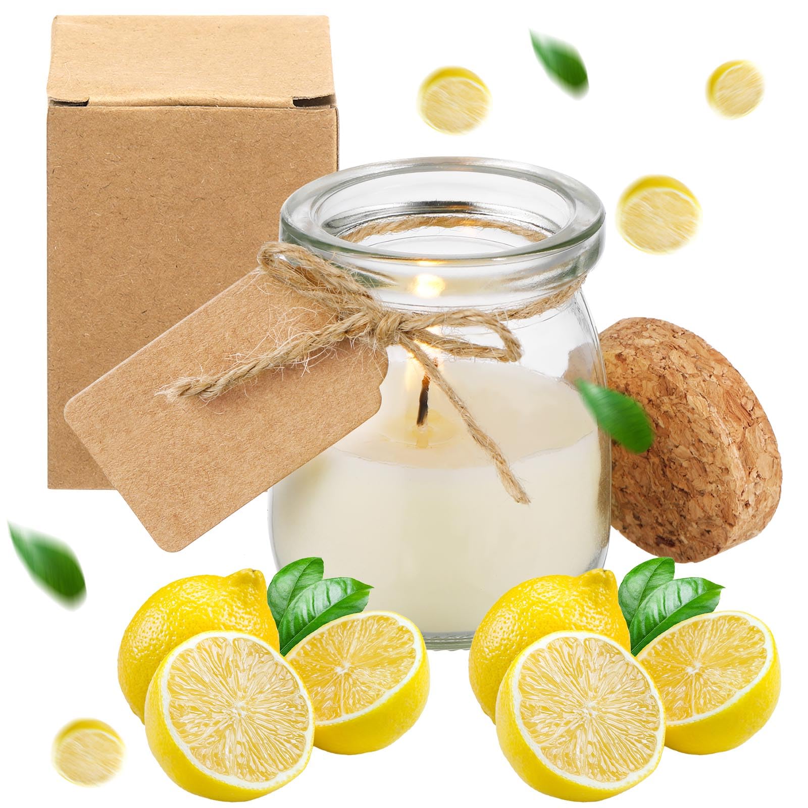 MTLEE 50 Pcs Fall Jar Candles Holiday Candle Gifts Natural Wax Jar with DIY Tag Cards Gift for Halloween Party Favor Home Supply Decor, Scents of Pumpkin